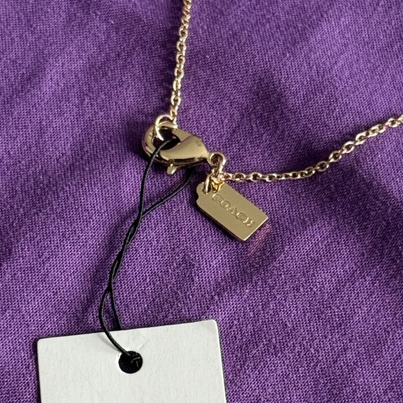 Coach Gold Necklace with Multicolor Letters - Picture 5 of 7